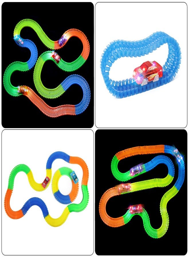 Save Unicorn Tracks Cars Replacement only, Toy Cars for Most Tracks Glow in The Dark, Car Track Accessories with 5 Flashing LED Lights, Compatible with Most Car Tracks for Girls Boys and Kids(4pack) - Image 3